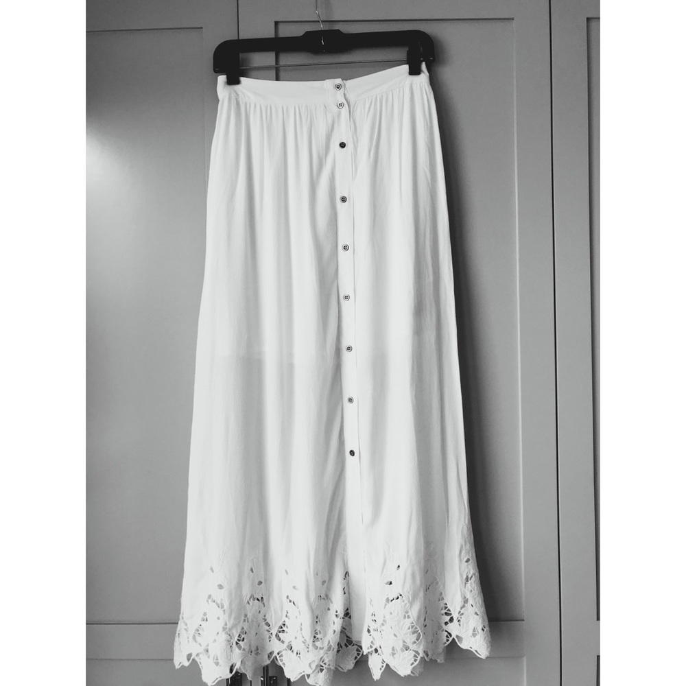 ASTR: long white skirt